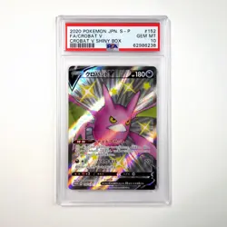 Pokemon PSA 10 Crobat V Full Art Holo Japanese Crobat V Shiny Box Promo - Image 1
