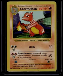 Pokemon TCG Base Set (Shadowless) - Charmeleon / - No. 024/102 RARE - Image 1