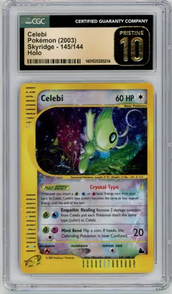 Pokemon Celebi Crystal #145 Skyridge CGC Pristine 10 - Image 1