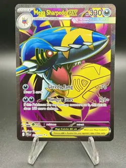 Pokemon TCG Mega Sharpedo EX 113/094 Full Art Ultra Rare Phantasmal Flames - Image 1