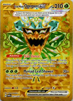 💥Pokemon- Teal Mask Ogerpon - 221/167 - Hyper Rare - Twilight Masquerade - NM💥 - Image 1