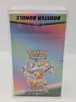 Pokemon SV8.5 Prismatic Evolutions Sealed Booster Bundle Display W/Acrylic Case - Image 1