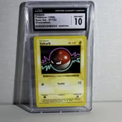 Pokemon Voltorb Base Set Shadowless 67/102 English 1999 Regular Common CGC 10 - Image 1