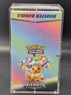 Pokemon TCG S&V Prismatic Evolutions Booster Bundle Display Case w/Acrylic Case - Image 1