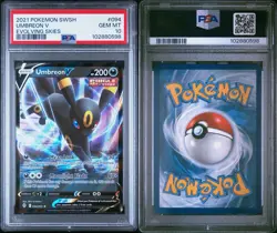 2021 Pokemon SWSH Evolving Skies Umbreon V 094/203 PSA 10 Gem Mint - Image 1