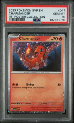 PSA 10 2023 Pokemon Svp En-Sv Black Star Promo #047 Charmander - Image 1