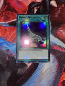 Yugioh! Harpie's Feather Duster MAMA-EN076 Ultra Rare 1st Edition Light Play - Image 1