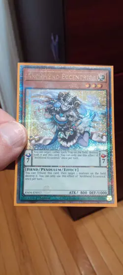 YuGiOh: "Archfiend Eccentrick" - QUARTER CENTURY SECRET RARE - Mint New RA04 - Image 1