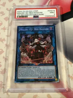 Yu-Gi-Oh Maliss Q Red Ransom (Collector Rare) CRBR-EN018 1st Edition PSA 9 - Image 1