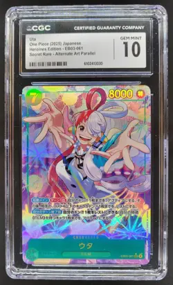 2025 ONE PIECE CCG JAPANESE UTA SECRET RARE ALTERNATE ART EB03-061 CGC 10 PT - Image 1