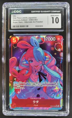 2025 ONE PIECE CCG JAPANESE UTA SUPER RARE ALTERNATE ART EB03-003 CGC 10 PT - Image 1
