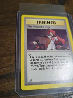 The Rocket's Trap 19/132 Holo Pokemon TCG Gym Heroes Trainer Card Lightly Played - Image 2
