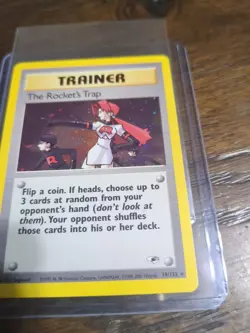The Rocket's Trap 19/132 Holo Pokemon TCG Gym Heroes Trainer Card Lightly Played - Image 3