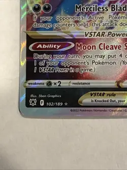 Pokemon TCG Hisuian Samurott VSTAR Astral Radiance Holo Ultra Rare Card 102/189 - Image 5