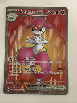 Pokemon TCG Medicham EX Holo Ultra Rare Card Stellar Crown 161/142 Near Mint NM - Image 1