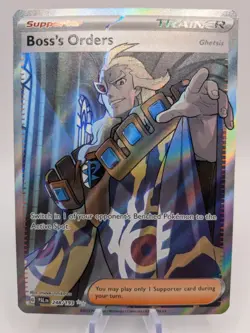 Pokemon TCG Boss's Orders Trainer Full Art Holo Rare Card 248/193 Paldea Evolved - Image 2