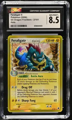 CGC 8.5 Feraligatr 2006 EX Dragon Frontiers 2/101 Holo Pokemon Card - Image 1