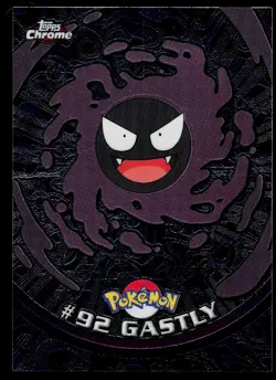Gastly #92 - Topps Chrome Series 2 Pokemon Card Played - Image 1