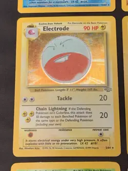 Vintage Holo Rare Pokemon Cards WOTC 1999 Base Set, Fossil, Jungle MP/HP Raichu - Image 5