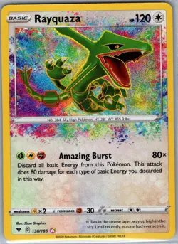 Rayquaza 138/185 SWSH04: Vivid Voltage - Pokemon Card - NM - Image 1