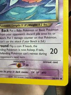 Pokemon Dark Haunter TCG Card Neo Destiny 36/105 Regular Card - Image 3