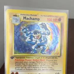 Machamp Holo Rare 8/102 Base Set Pokemon Card 1999 WOTC Unlimited Vintage - Image 4