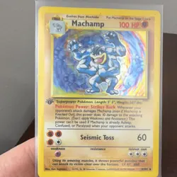 Machamp Holo Rare 8/102 Base Set Pokemon Card 1999 WOTC Unlimited Vintage - Image 5