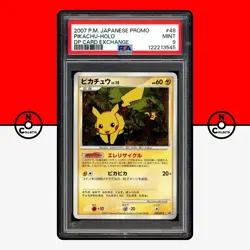 Pokemon PSA 9 Pikachu Holo 048/DP-P 2007 DP Card Exchange Promo Japanese - Image 1