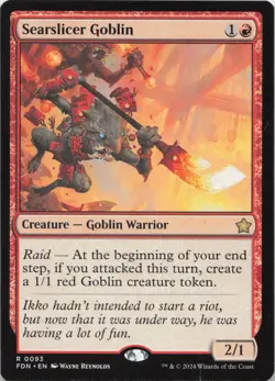 Searslicer Goblin R Foundations 93 NM MTG - Image 1