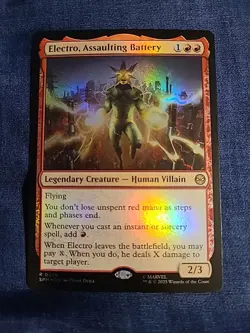 Magic The Gathering Electro, Assaulting Battery Marvel's Spider-Man Foil - Image 3