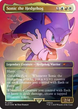 1x Sonic the Hedgehog - Foil NM-Mint, English Secret Lair MTG Magic - Image 1