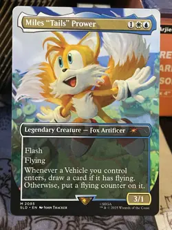 Miles Tails Prower #2085 NM/M MTG Magic Secret Lair Sonic the Hedgehog Sega - Image 1