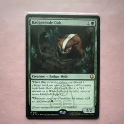 Magic: The Gathering Badgermole Cub Creature Avatar: The Last Airbender Green - Image 1