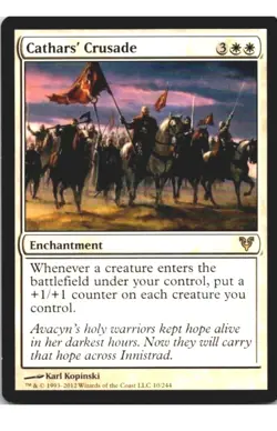 1x MTG Cathars' Crusade - Avacyn Restored Rare! NM Mint! - Image 1