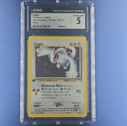 CGC 5 Lugia 2000 Pokemon Neo Genesis 1st Edition with Swirl! - Image 1