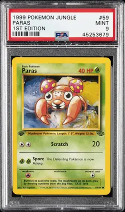 1999 POKEMON JUNGLE 1ST ED #59 PARAS PSA 9 - Image 1