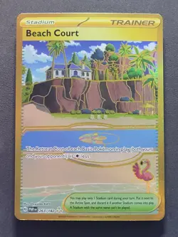 Beach Court 263/182 Hyper Rare Paradox Rift Pokemon TCG - Image 1