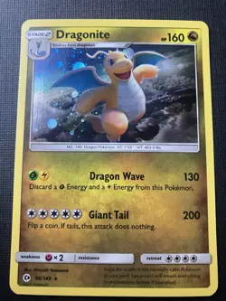 Pokemon TCG Dragonite (Cosmos Holo) Sun & Moon Base Set 096/149 - Image 1