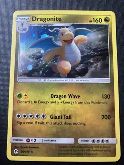 Pokemon TCG Dragonite (Cosmos Holo) Sun & Moon Base Set 096/149 - Image 2