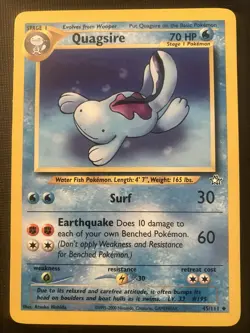Quagsire 45/111 Pokemon Neo Genesis Common LP - Image 1