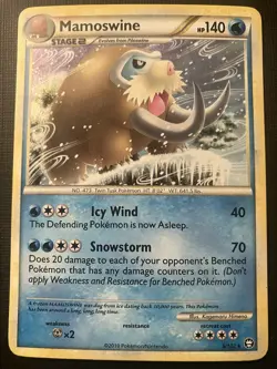 Mamoswine 5/102 Pokemon Heartgold & Soulsilver Triumphant 2010 Holo LP - Image 1