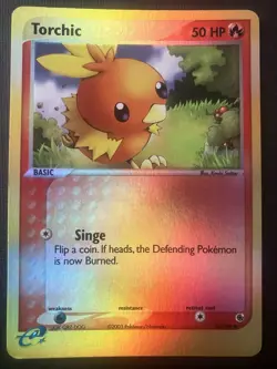 Torchic 74/109 Pokemon EX Ruby and Sapphire 2003 Reverse Holo LP/NM - Image 1