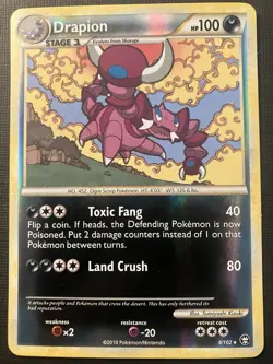 Drapion 4/102 Pokemon Heartgold & Soulsilver Triumphant 2010 Reverse Holo LP - Image 1