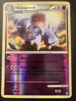 Nidoqueen 28/102 Pokemon Heartgold & Soulsilver Triumphant 2010 Reverse Holo LP - Image 1