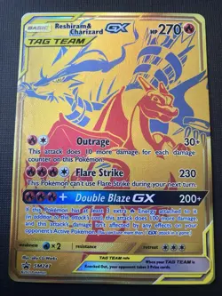 2021 Pokemon Sun & Moon Black Star Promo Tag Team Reshiram & Charizard GX #SM247 - Image 1