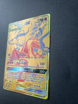 2021 Pokemon Sun & Moon Black Star Promo Tag Team Reshiram & Charizard GX #SM247 - Image 3