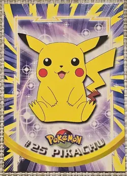 1999 Topps Pokemon #25 Pikachu TV Animation Edition Series - NM - Black Label - Image 1