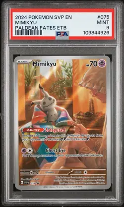 2024 POKEMON SVP EN-SV BLACK STAR PROMO #075 MIMIKYU PSA 9 - Image 1
