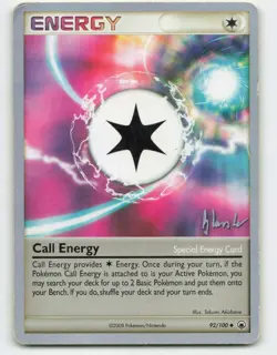 2008 Pokemon, Majestic Dawn, #92/100 Call Energy, 2008 World Championships DL - Image 1