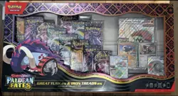 3x Pokemon TCG: Paldean Fates Great Tusk ex & Iron Threads ex Premium Collection - Image 1